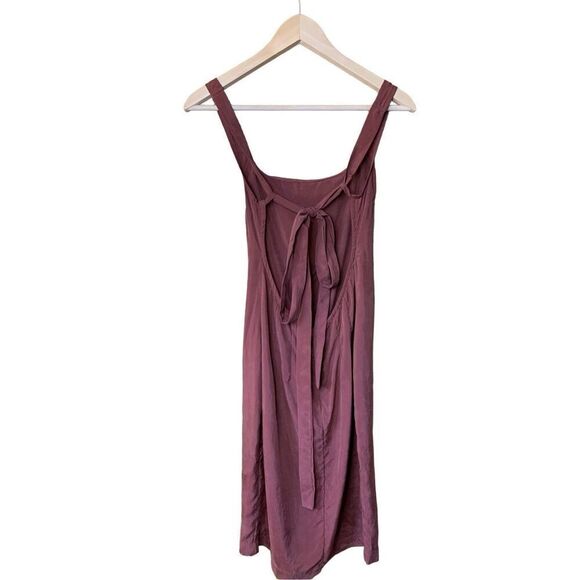 Anemos Square Neck Open Tie Back Dress Rust Brown Size‎ S - Picture 4 of 12